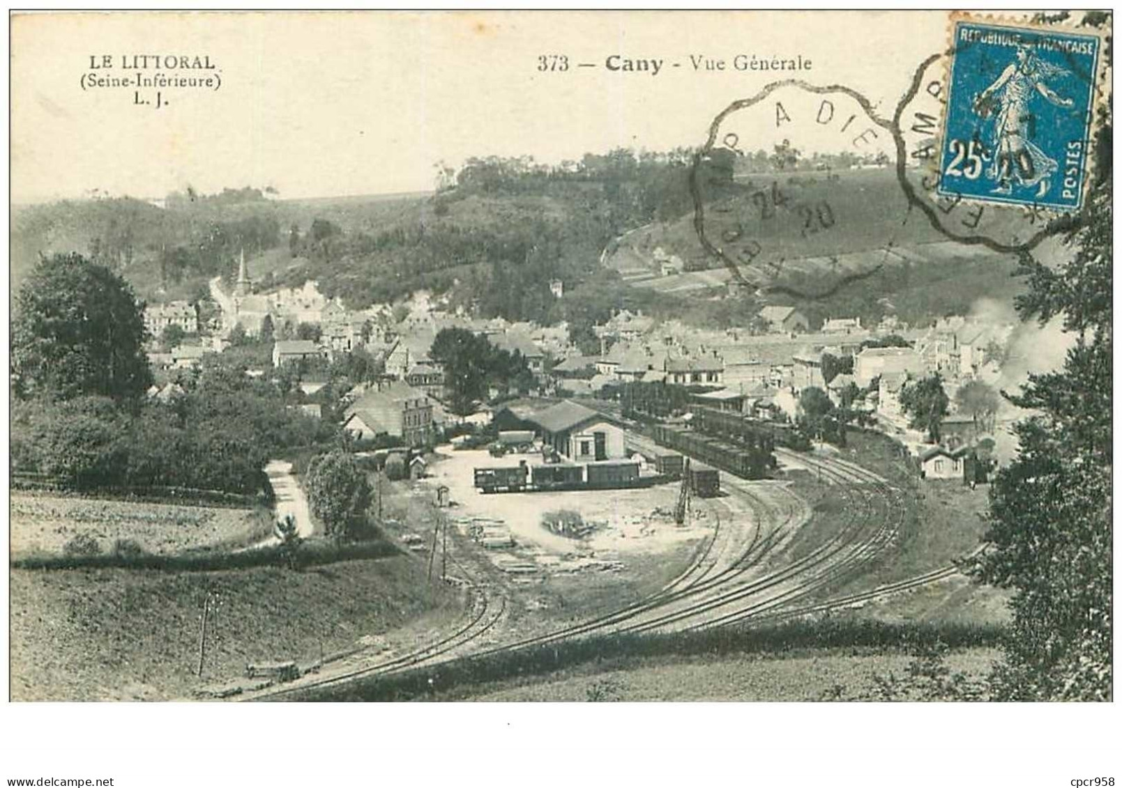 76.CANY.n°26868.VUE GENERALE.TRAINS - Cany Barville