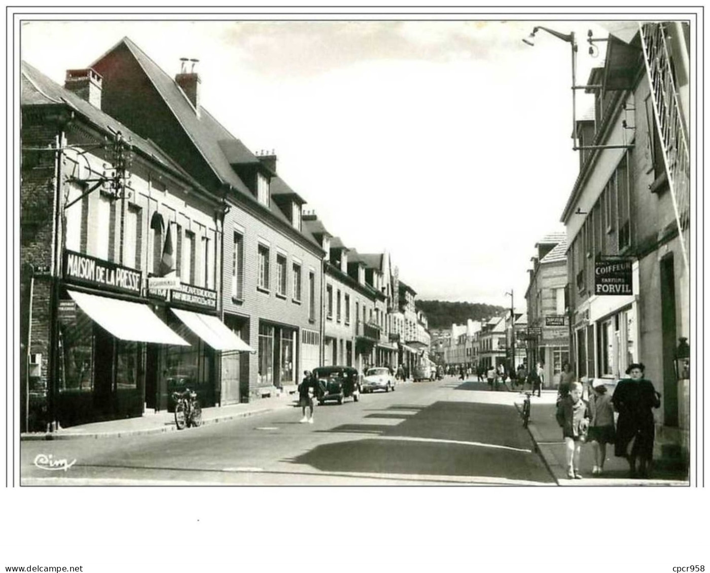 76.BLANGY SUR BRESLE.GRANDE RUE.MAISON DE LA PRESSE.COIFFEUR.CPSM. - Blangy-sur-Bresle