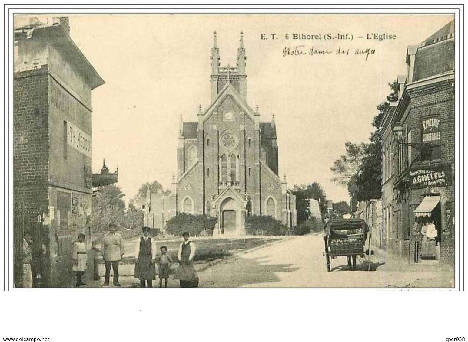 76.BIHOREL.L'EGLISE.EPICE RIE.DROGUERIE J GODET FILS - Bihorel