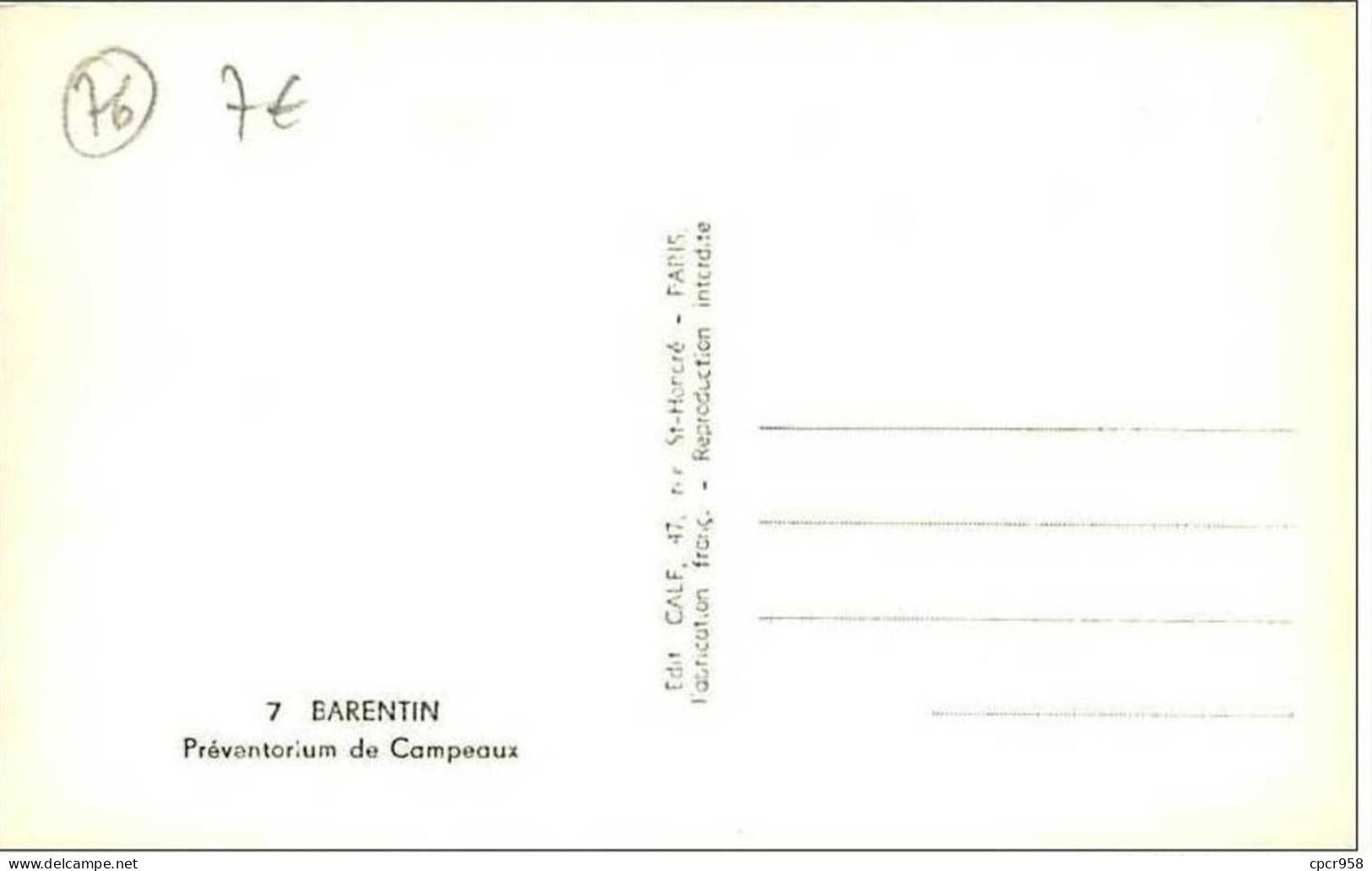 76.BARENTIN.PREVENTORIUM DE CAMPEAUX.CPSM - Barentin