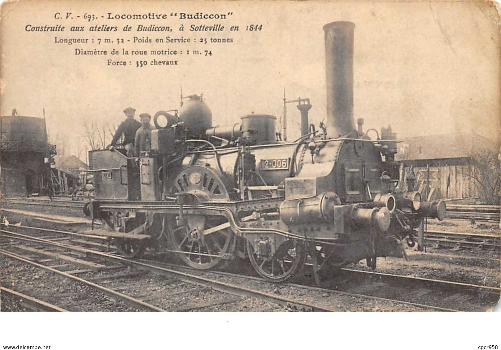 76 .  . N° 51784 . Sotteville . Locomotive Budiccon .en L Etat - Sotteville Les Rouen