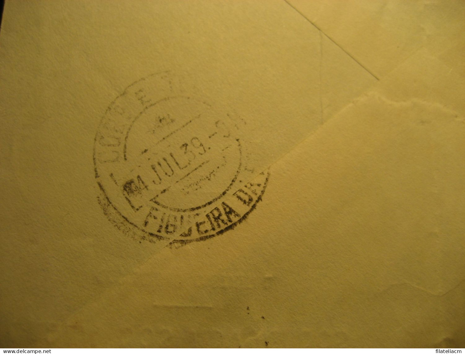 COIMBRA 1939 To Figueira Da Foz Cancel Ordem Dos Advogados Cover Slight Faults PORTUGAL - Lettres & Documents