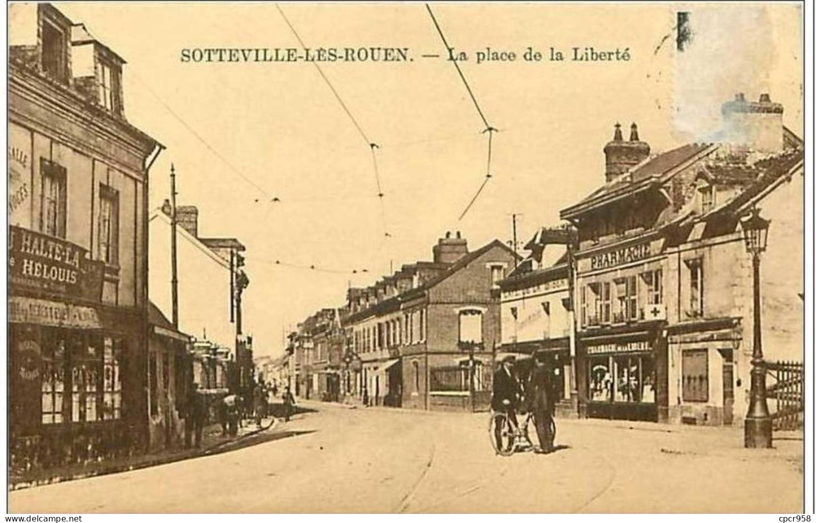 76.SOTTEVILLE LES ROUEN.LA PLACE DE LA LIBERTE.PHARMACIE.BRASSER IE.... - Sotteville Les Rouen