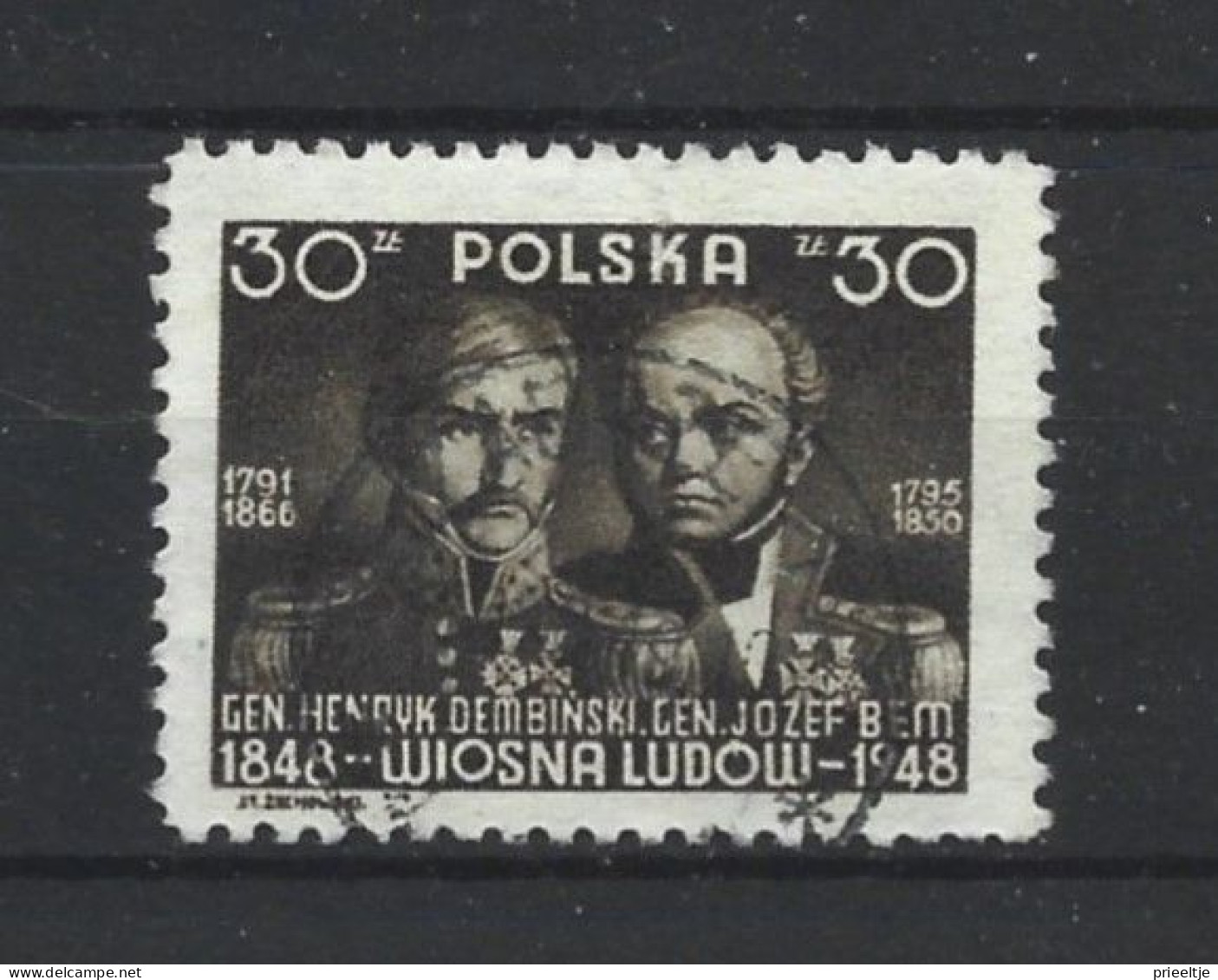 Poland 1948 Centenary Revolution 1848 Y.T. 510 (0) - Oblitérés