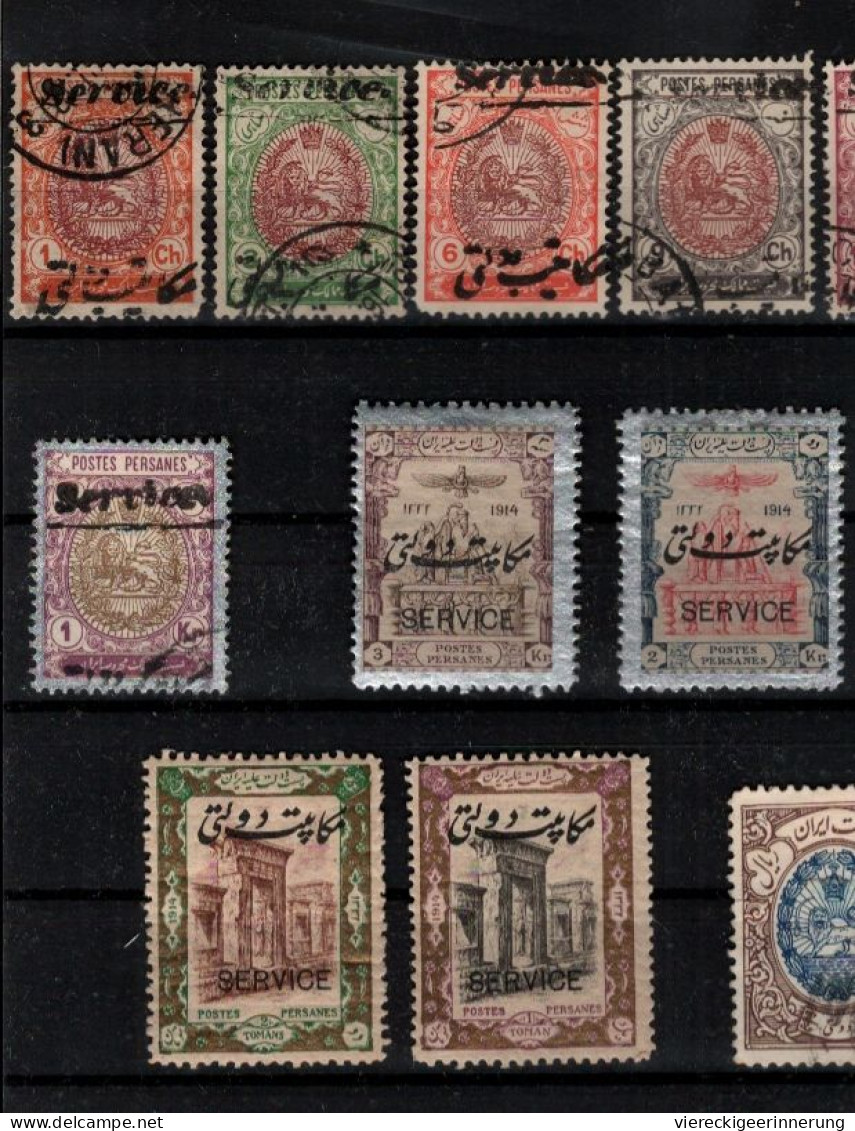 ! Persien, Persia, Dienstmarken, Lot Of 16 Old Service Stamps - Iran