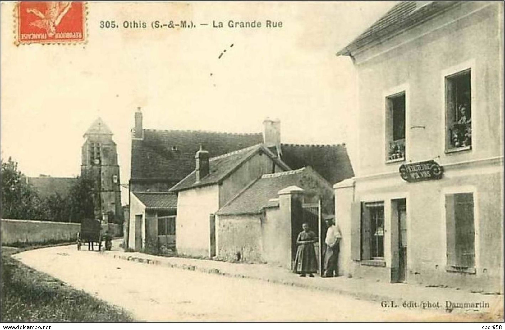 77.OTHIS.LA GRANDE RUE.HEBUTERNE Mson VINS - Othis