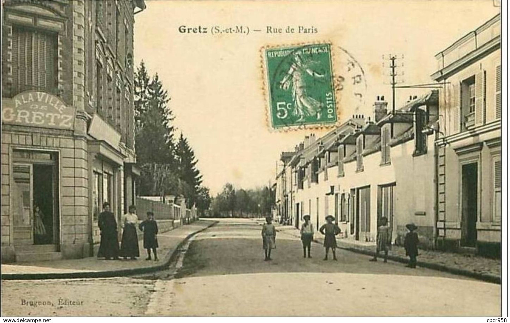 77.GRETZ.RUE DE PARIS.A LA VILLE DE GRETZ CHAUSSURES - Gretz Armainvilliers