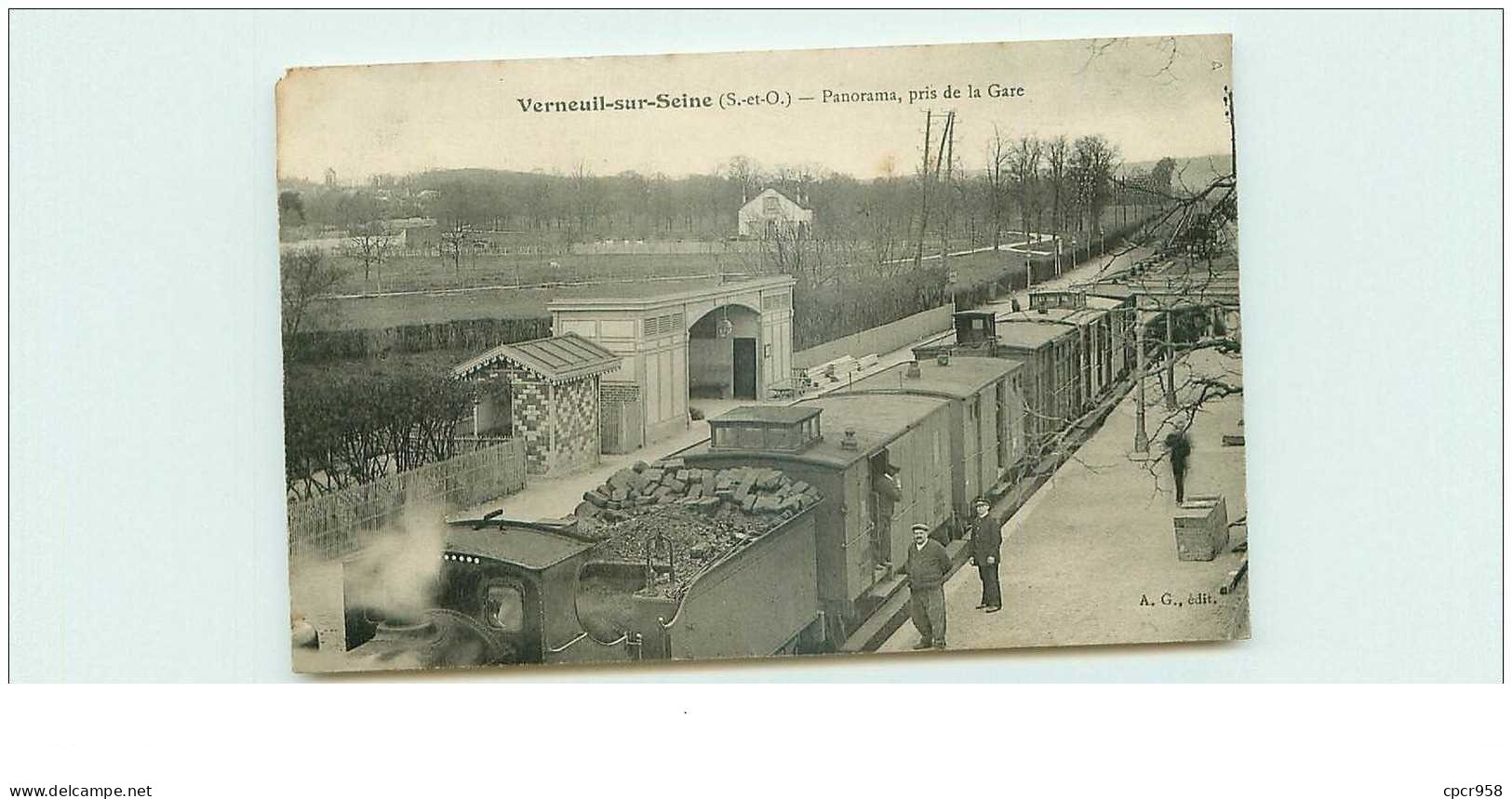 78.VERNEUIL SUR SEINE.n°28038.PANORAMA PRIS DE LA GARE - Verneuil Sur Seine