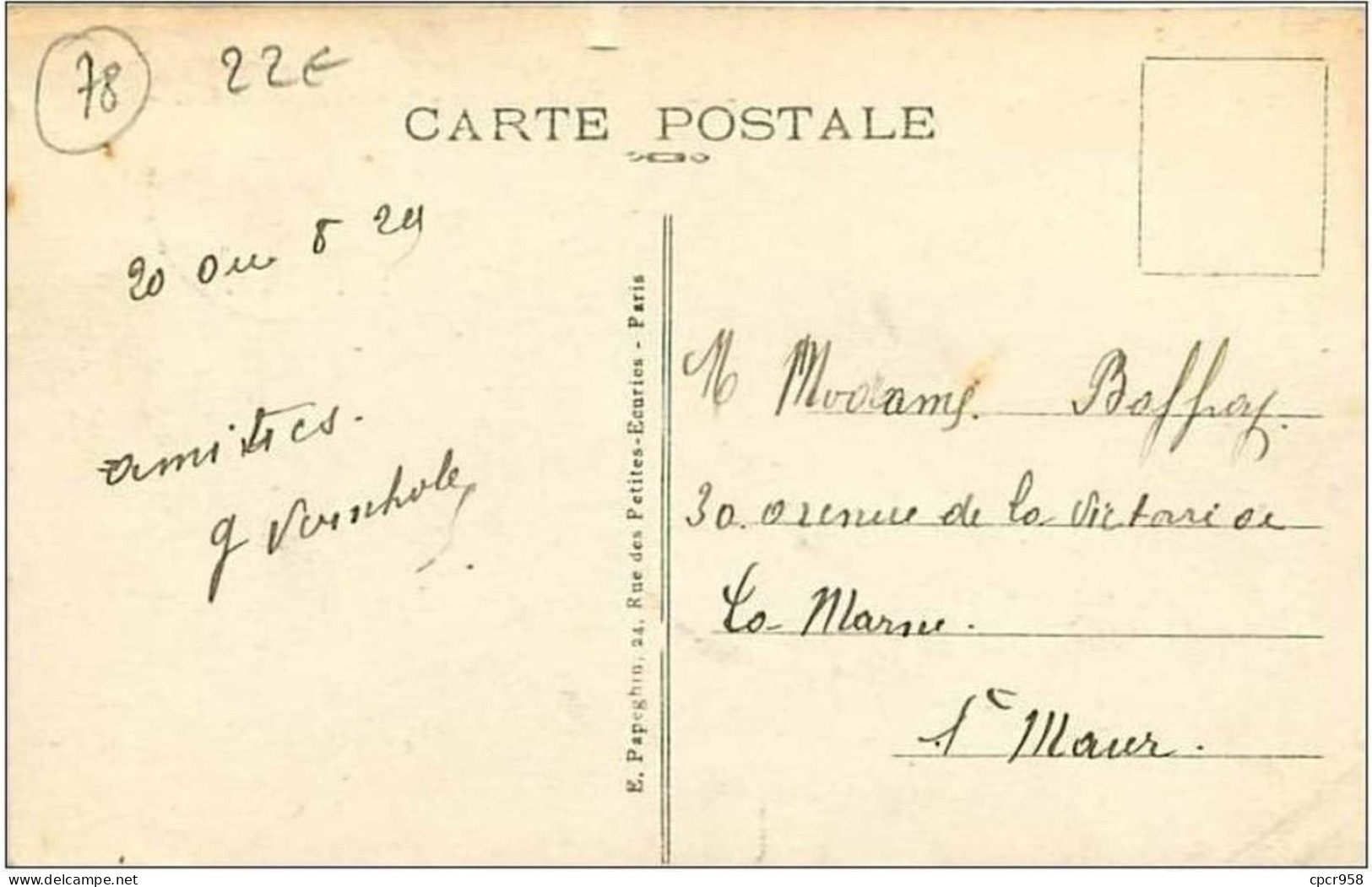 78.ST REMY LES CHEVREUSE.BEAUSEJOUR.REST AURANT....TACHE - St.-Rémy-lès-Chevreuse