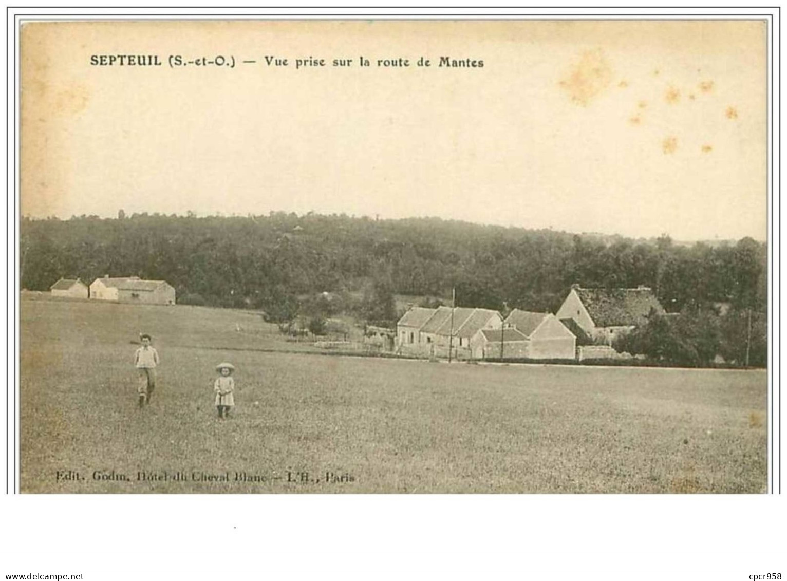 78.SEPTEUIL.VUE PRISE SUR LA ROUTE DE MANTES.TACHES - Septeuil