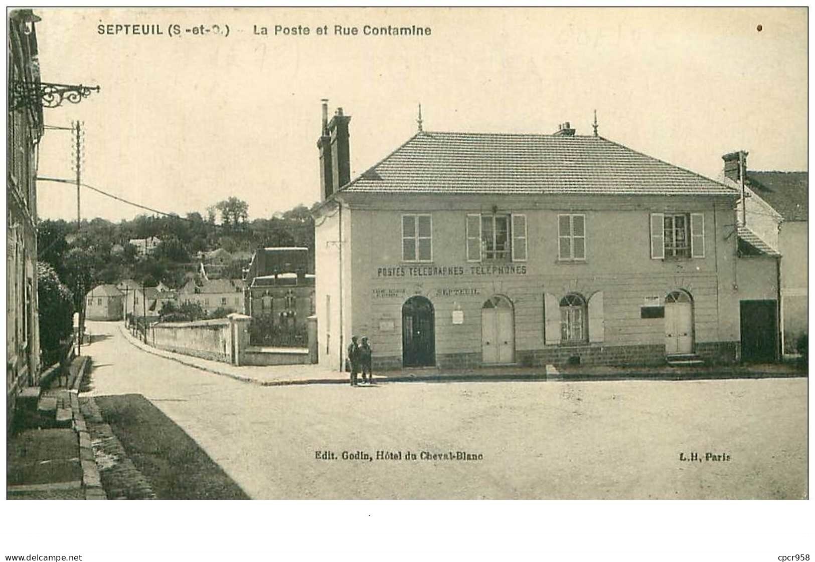 78.SEPTEUIL.n°26880.LA POSTE ET RUE CONTAMINE - Septeuil