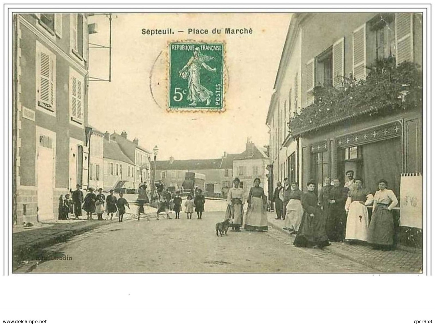 78.SEPTEUIL.PLACE DU MARCHE.DECHIRURE - Septeuil