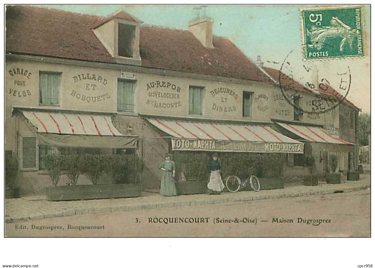 78.ROCQUENCOURT.n°217.MAISON DUGROSPREZ.DEJEUNERS ET DINERS - Rocquencourt