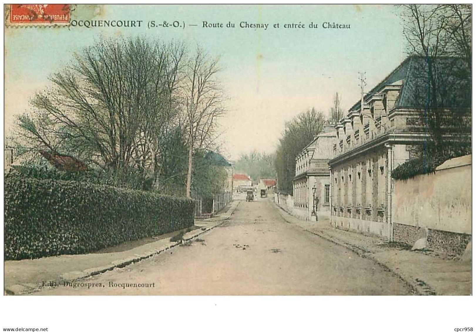 78.ROCQUENCOURT.n°13634.ROUTE DU CHESNAY ET ENTREE DU CHATEAU - Rocquencourt