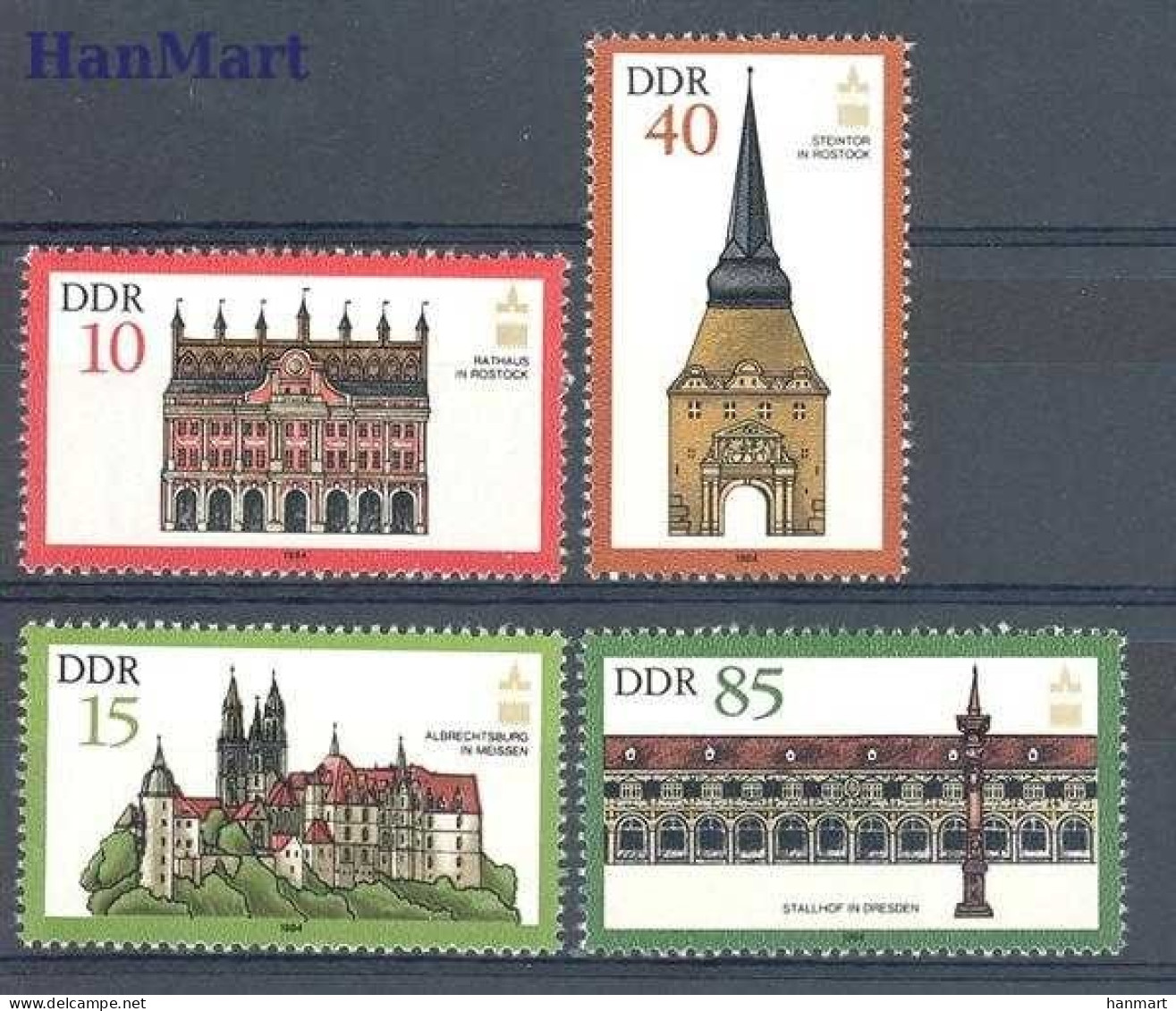 Germany, Democratic Republic (DDR) 1984 Mi 2869-2872 MNH  (ZE5 DDR2869-2872) - Castles