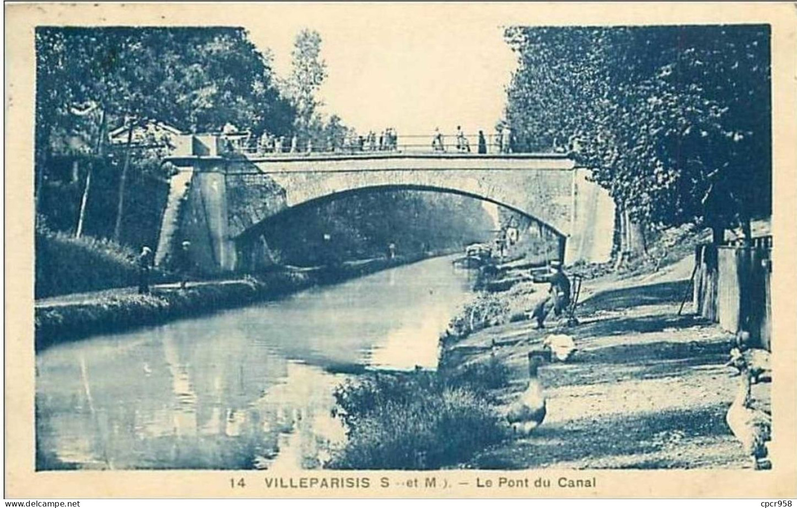 77.VILLEPARISIS.LE PONT DU CANAL.PECHEURS - Villeparisis