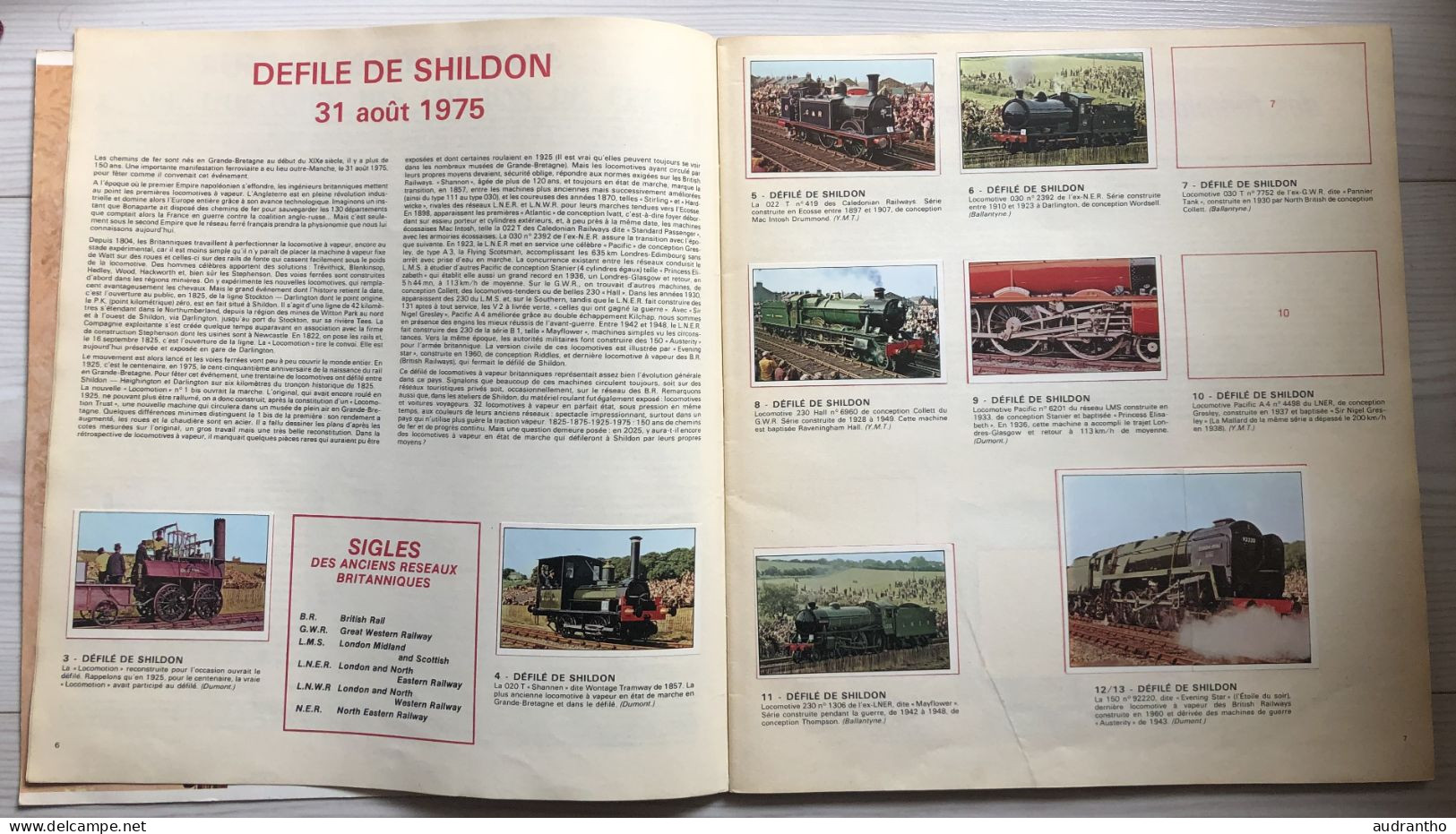 Album De 284 Vignettes Autocollantes Type Panini - Histoire Des Chemins De Fer - Vapeur Vivante 1979 - Train Locomotive - Andere & Zonder Classificatie