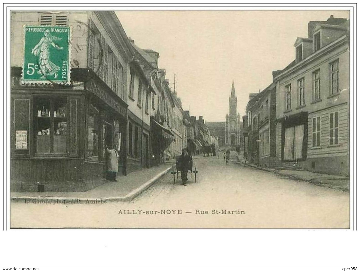 80.AILLY SUR NOYE.RUE ST MARTIN.EPICERIE PARISIENNE - Ailly Sur Noye