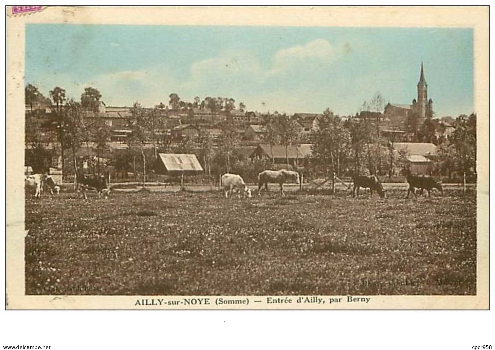 80.AILLY SUR NOYE.ENTREE D'AILLY PAR BERNY - Ailly Sur Noye