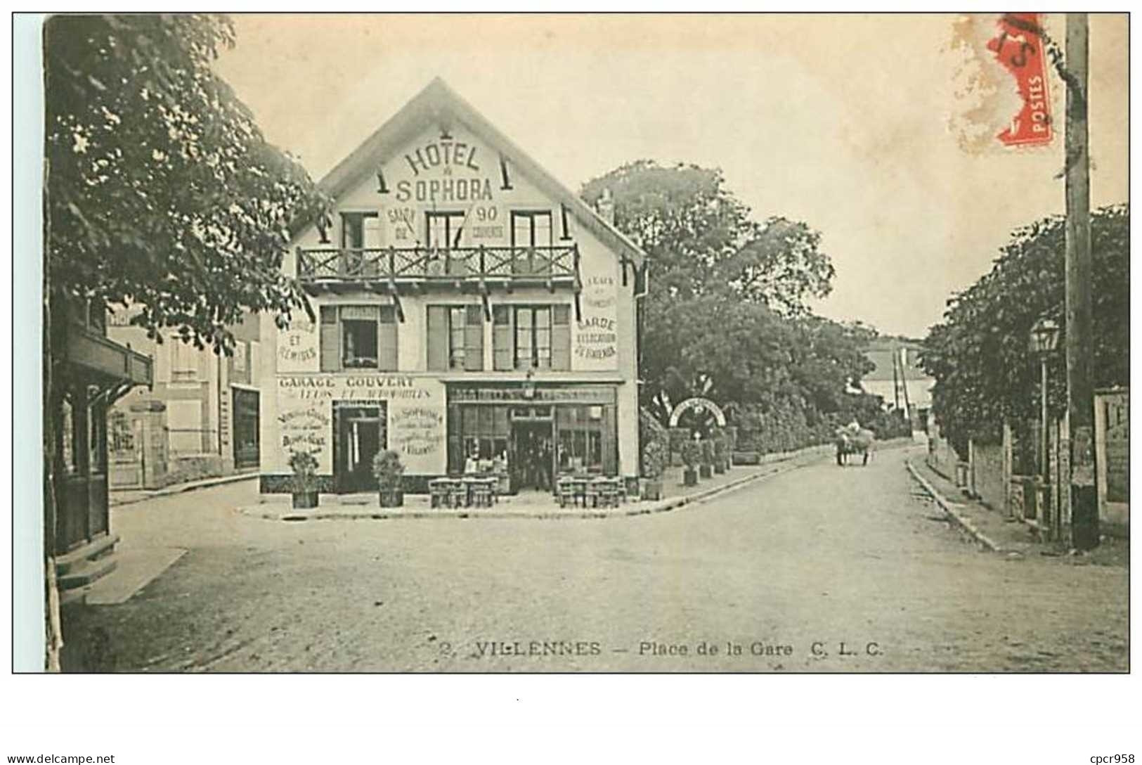 78.VILLENNES.n°5961.PLACE DE LA GARE.HOTEL DU SOPHORA - Villennes-sur-Seine