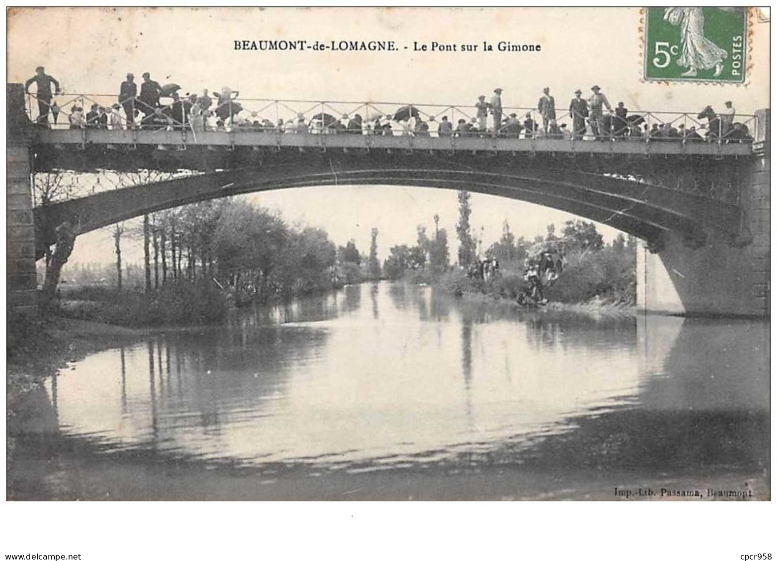 82 . N° 48266 . Beaumone De Lomagne.r Le Pont Sur La Gimone - Beaumont De Lomagne