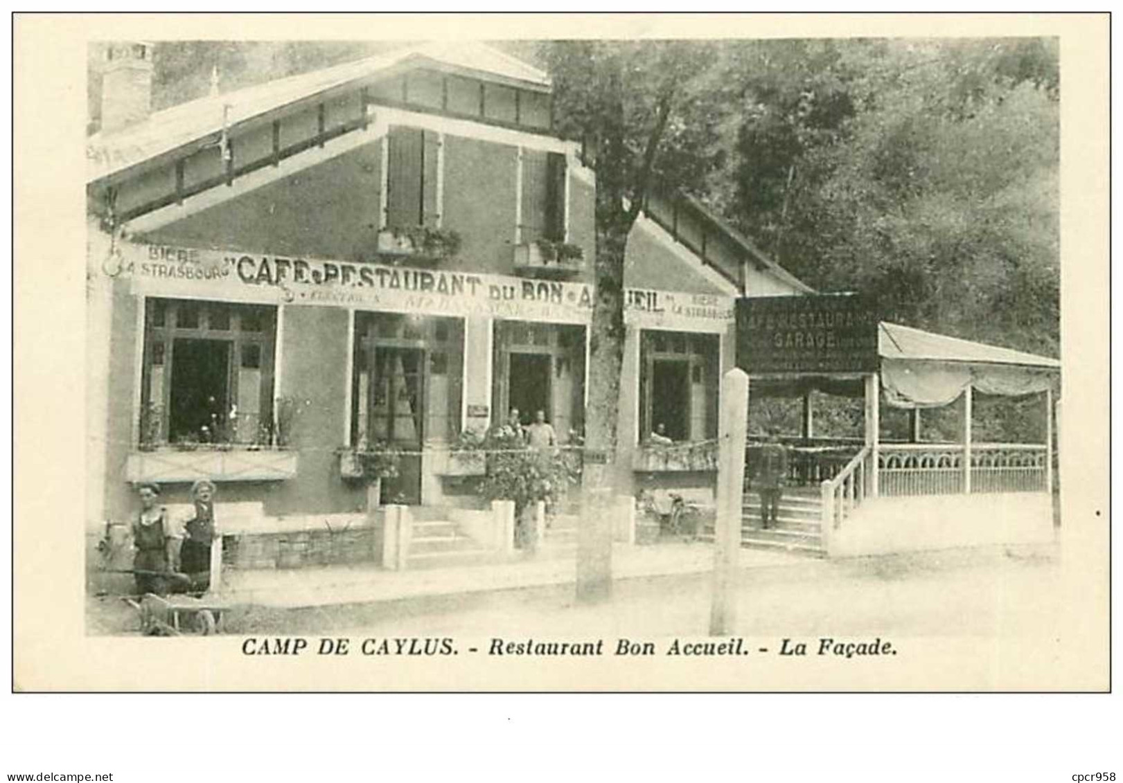 82.CAYLUS.n°11.CAMP DE CAYLUS.RESTAURANT BON ACCUEIL.LA FACADE.RARE - Caylus