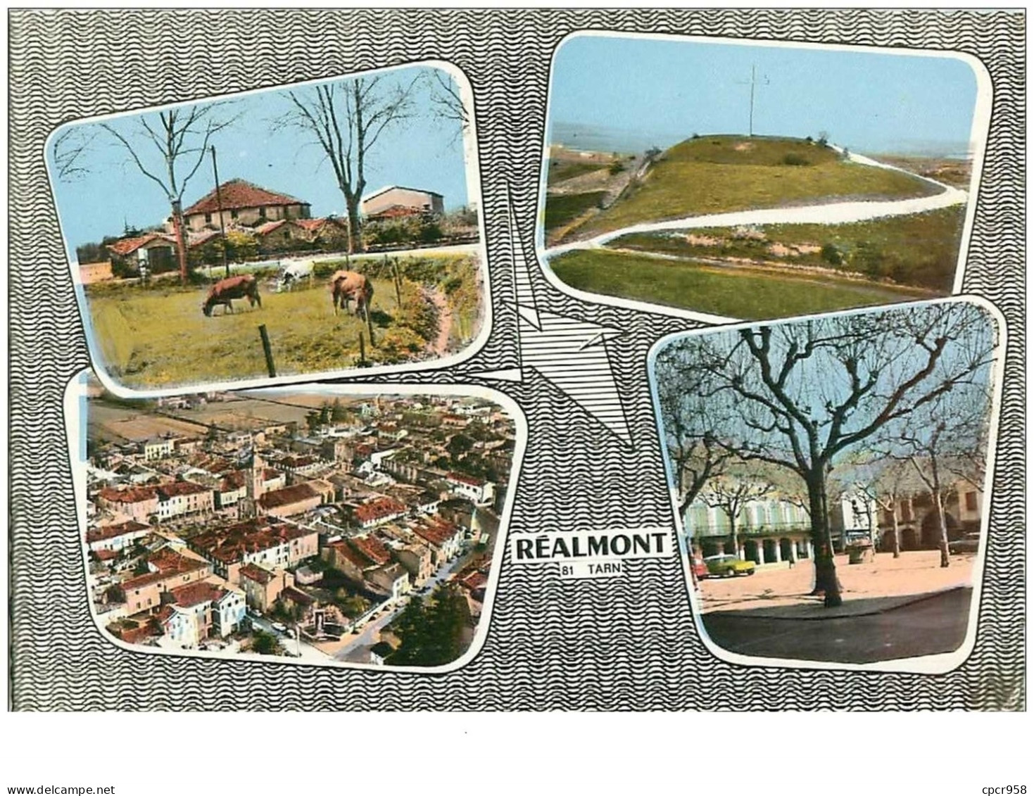 81.REALMONT.n°14163.QUATRES VUES.CPSM - Realmont