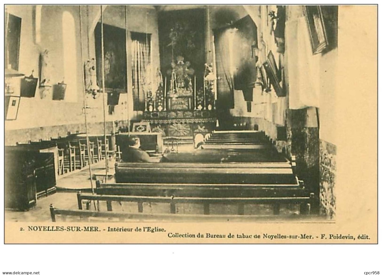 80.NOYELLES SUR MER.n°58.INTERIEUR DE L'EGLISE - Noyelles-sur-Mer