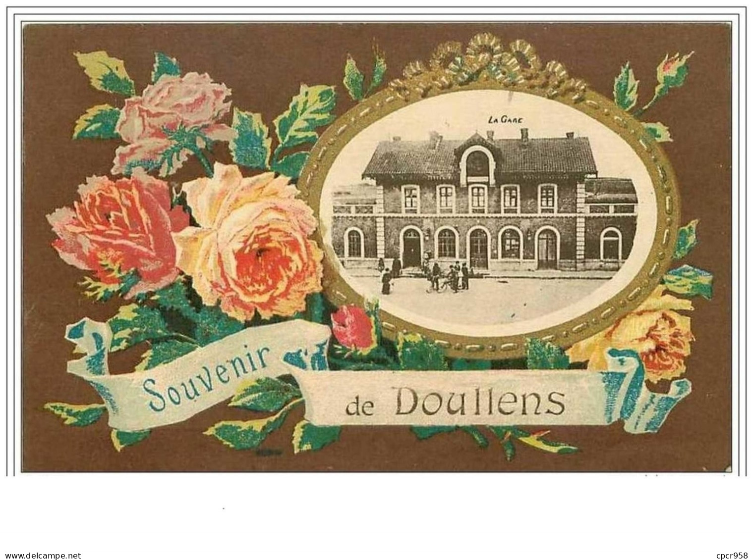 80.DOULLENS.SOUVENIR DE DOULLENS.LA GARE - Doullens