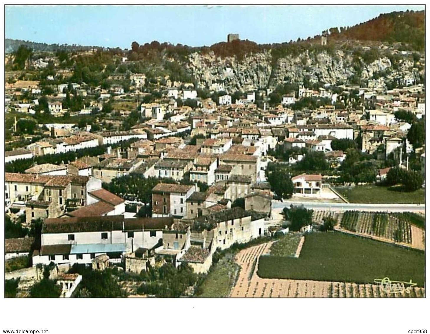 83.COTIGNAC.n°40.VUE GENERALE AERIENNE.CPSM - Cotignac