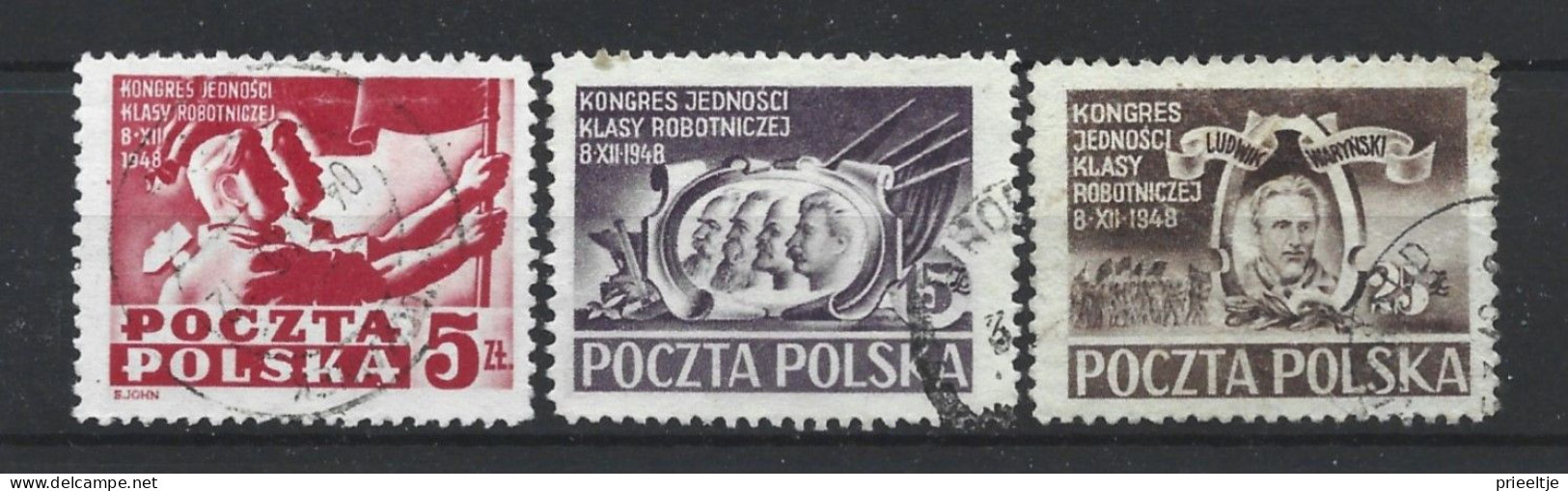 Poland 1948 Worker's Union Congress Y.T. 538/540 (0) - Used Stamps