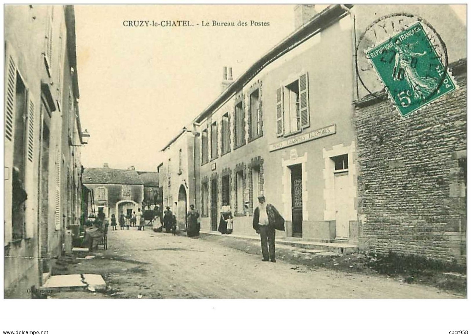 89.CRUZY LE CHATEL.n°10641.LE BUREAU DES POSTES - Cruzy Le Chatel