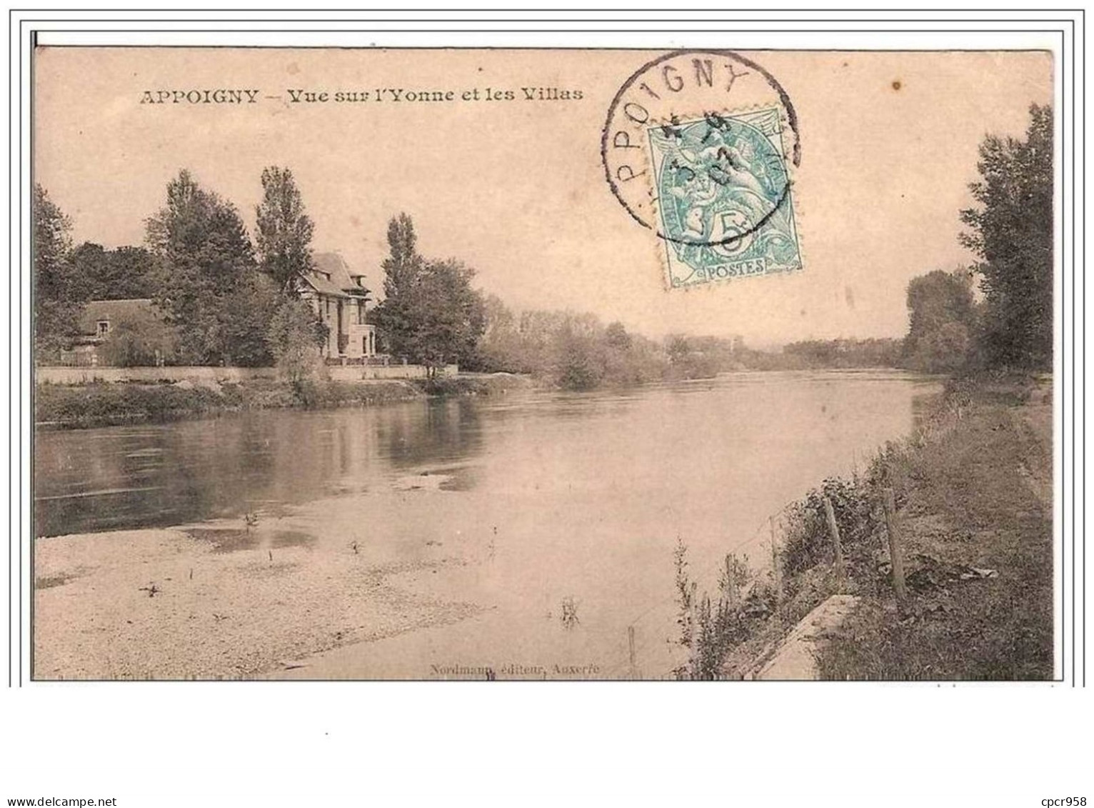 89.APPOIGNY.VUE SUR L'HYONNE ET LES VILLAS. - Appoigny