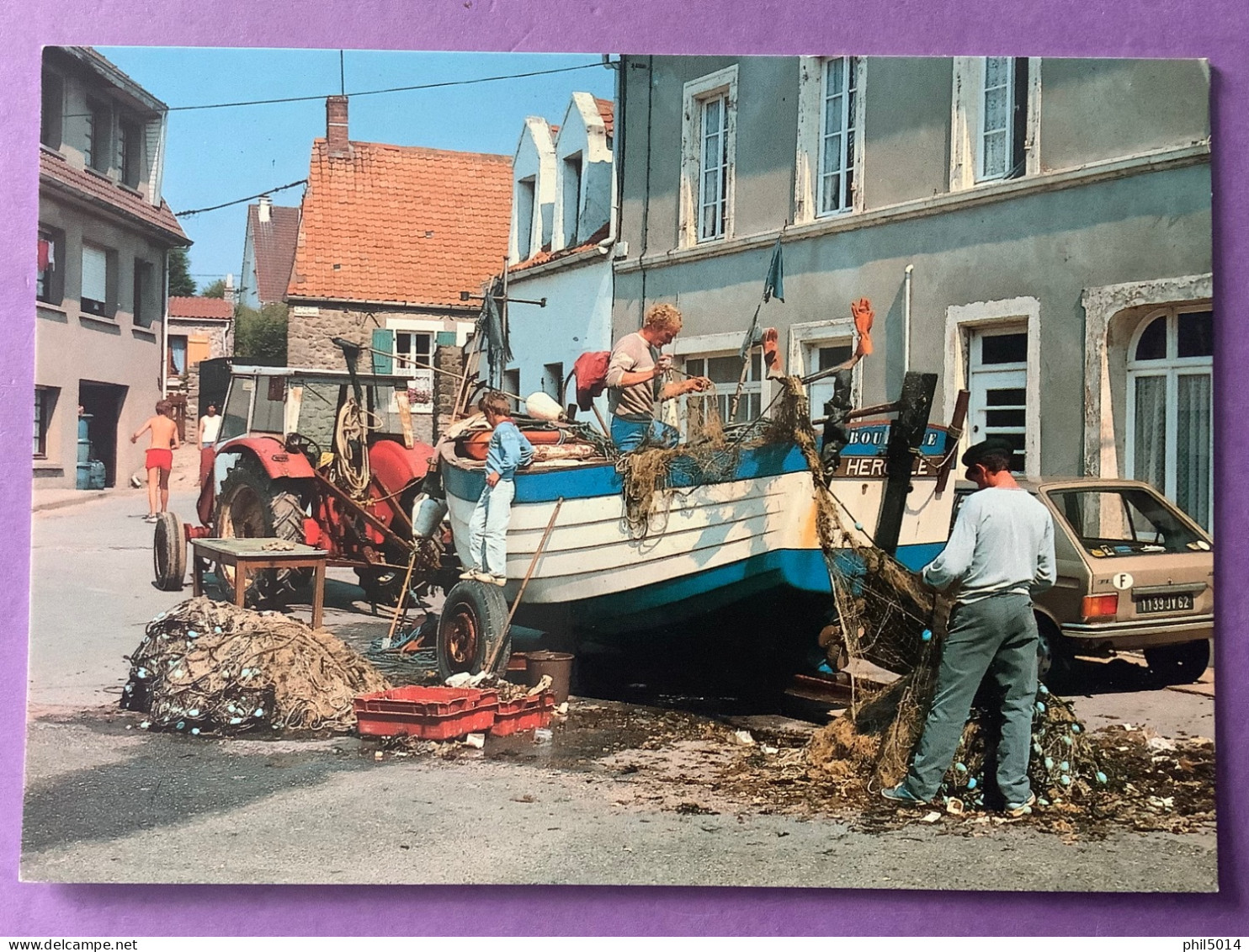 62    CPSM    WISSANT  Retour De Pêche - Pêcheurs        Très Bon état - Wissant