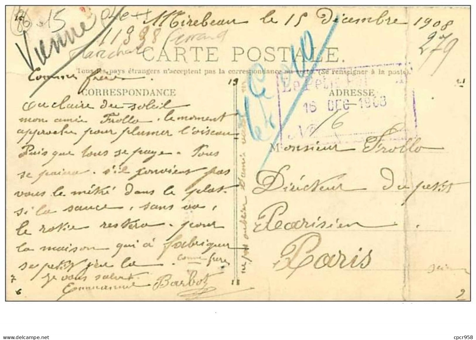 86.MIREBEAU EN POITOU.n°41.LA RUE DE LA MADELEINE.MAISON DU XVe SIECLE.MARECHAL FERRAND.PLIE IMPORTANT - Mirebeau