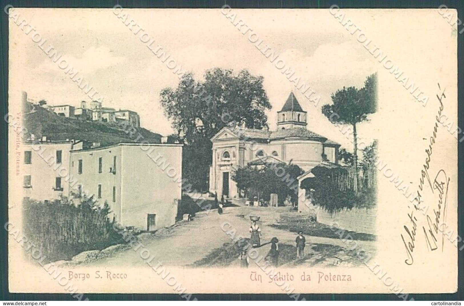 Potenza Città Chiesa Borgo San Rocco Saluto Da Cartolina JK4831 - Potenza