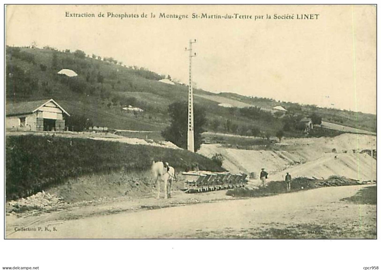 89.SAINT MARTIN DU TERTRE.n°6050.EXTRACTION DES PHOSPHATES DE LA MONTAGNE ST MARTIN DU TERTRE PAR LA SOCIETE LINET.MINES - Saint Martin Du Tertre