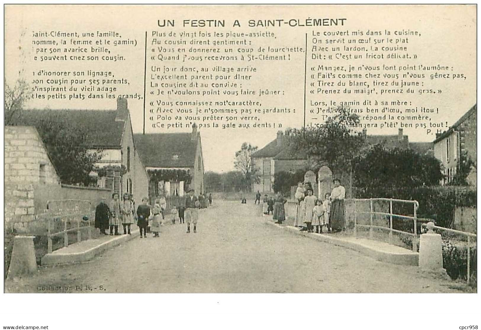 89.SAINT CLEMENTS.n°20189.UN FESTIN A ST CLEMENT.TEXTE - Saint Clement