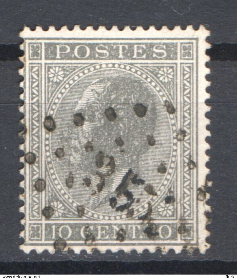 België OCB17 Gestempeld Pt355 Theux COBA €15 - 1865-1866 Profil Gauche