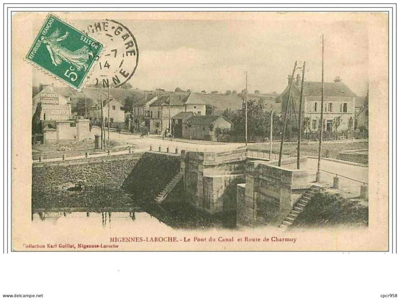 89.MIGENNES-LAROCHE.LE PONT DU CANAL ET ROUTE DE CHARMOY - Migennes