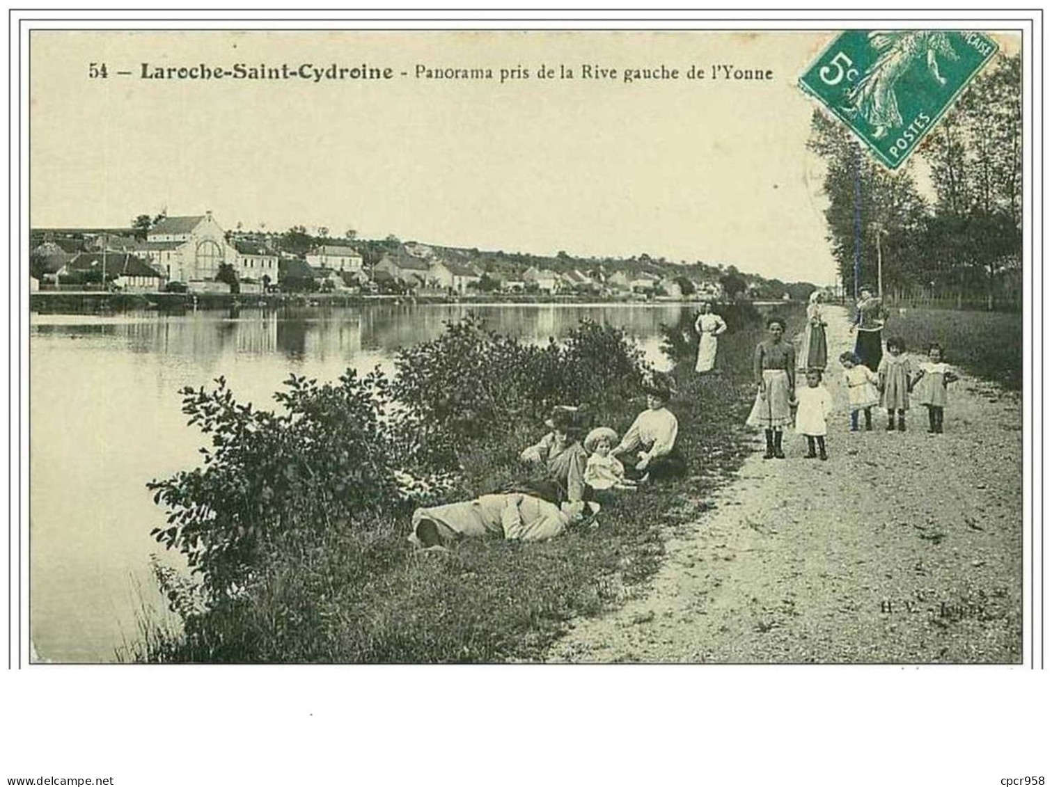 89.LAROCHE SAINT CYDROINE.PANORAMA PRIS DE LA RIVE GAUCHE DE L'YONNE - Laroche Saint Cydroine