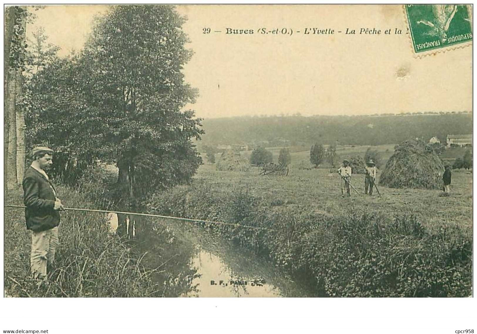 91.BURES.n°20177.L'YVETTE.LA PECHE ET LA........PECCHEURS - Bures Sur Yvette