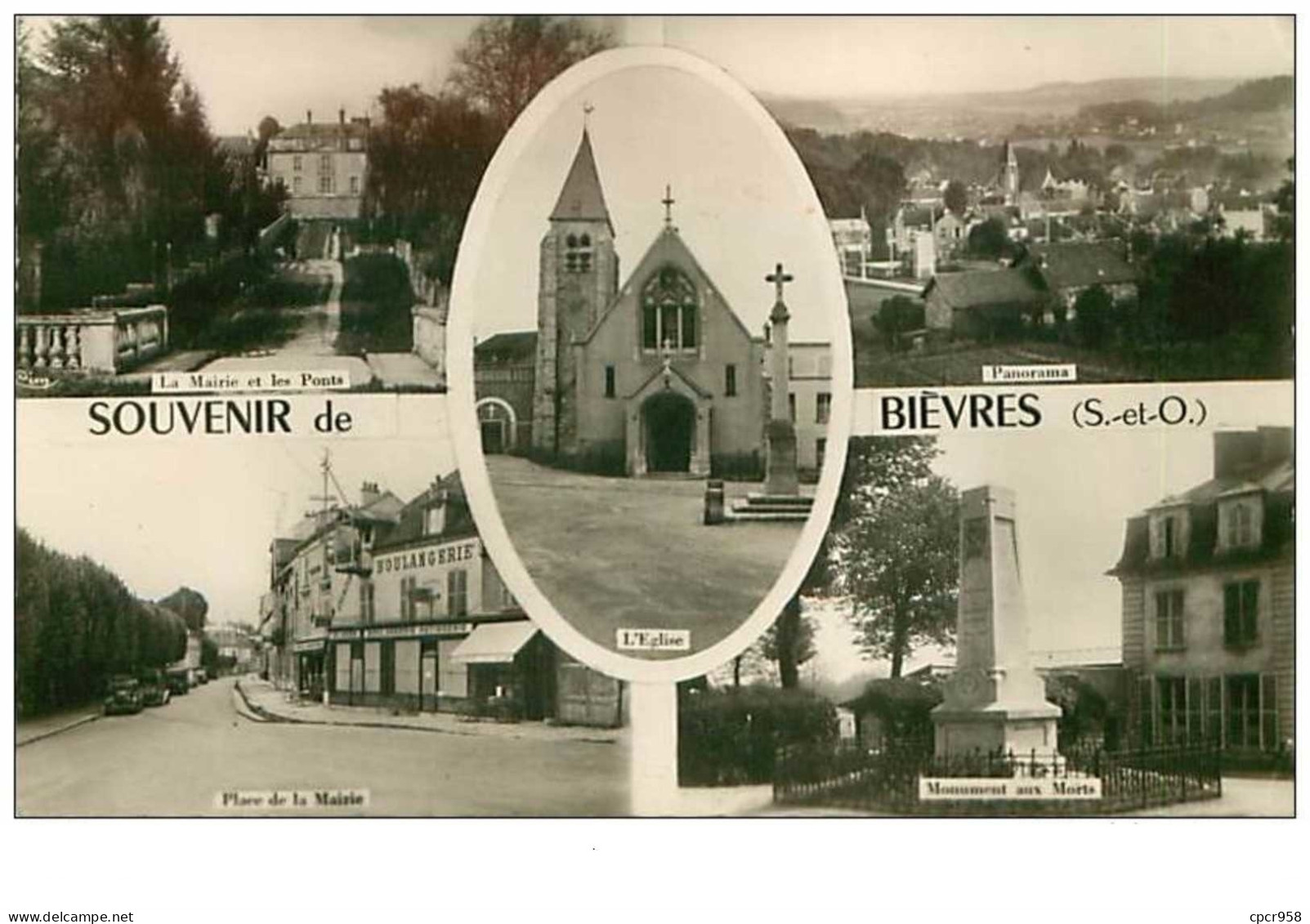 91.BIEVRES.n°110.SOUVENIR DE BIEVRES.4 VUES.CPSM - Bievres