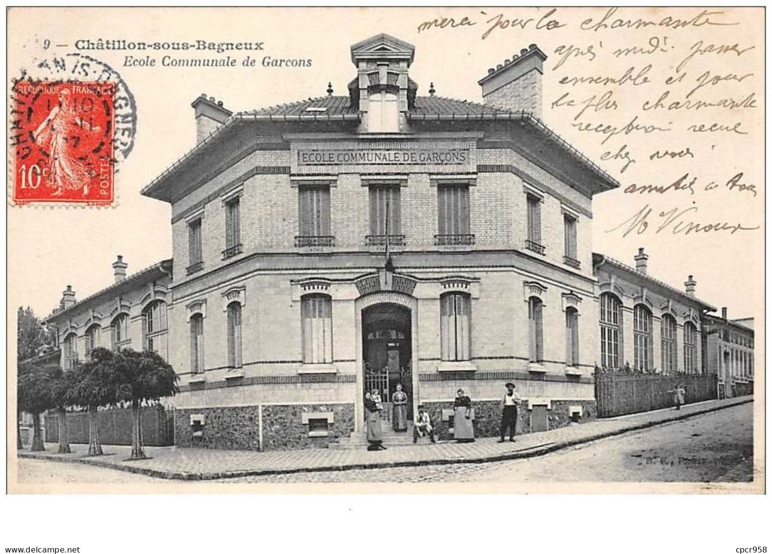 92  . N° 45148 . Chatillon Sous Bagneux.ecole De Garcons - Châtillon