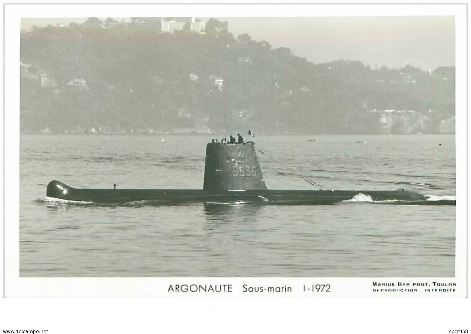 Bateau. N°36022 .argonaute. Sous-marin . 1958/1976.guerre - Sous-marins