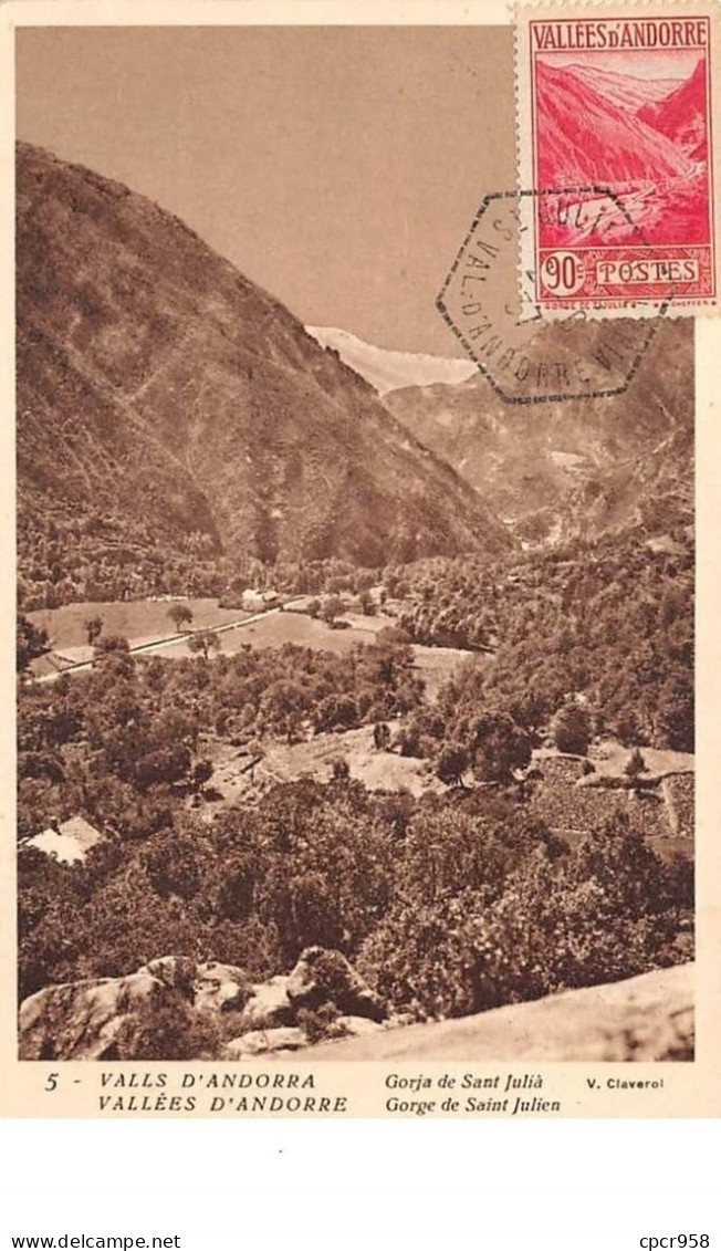 Andorre . N° 50989 .  Goge De Saint Julien . 1937  . Carte Maximum . - Maximumkarten (MC)