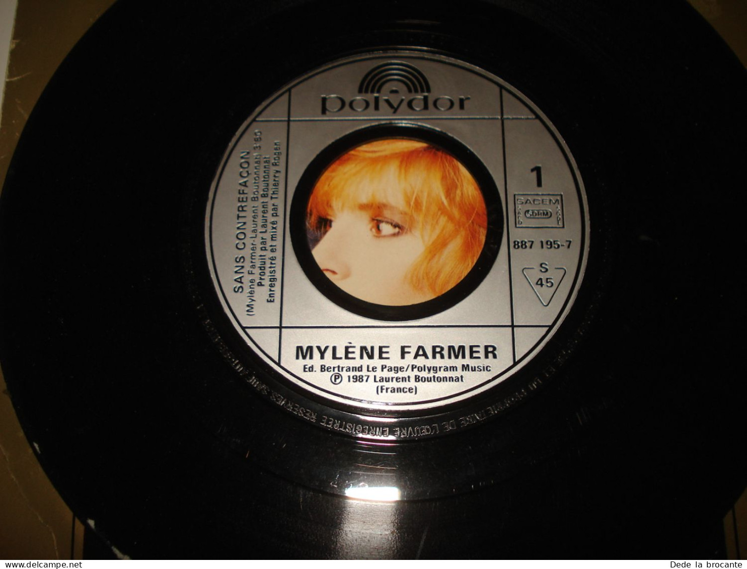 B14/  Lot De 2 SP  -  Mylene Farmer  - Sans Contre Façon + Désenchantée VG++/EX - Disco & Pop
