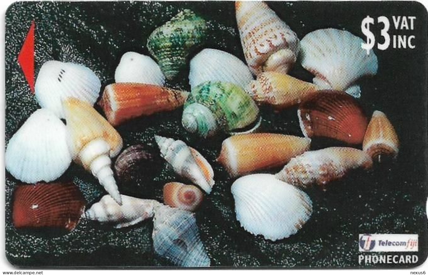 Fiji - Tel. Fiji - Sea Shells - Various Shells Of Fiji - 25FJB - 1998, 3$, 50.000ex, Used - Fidschi