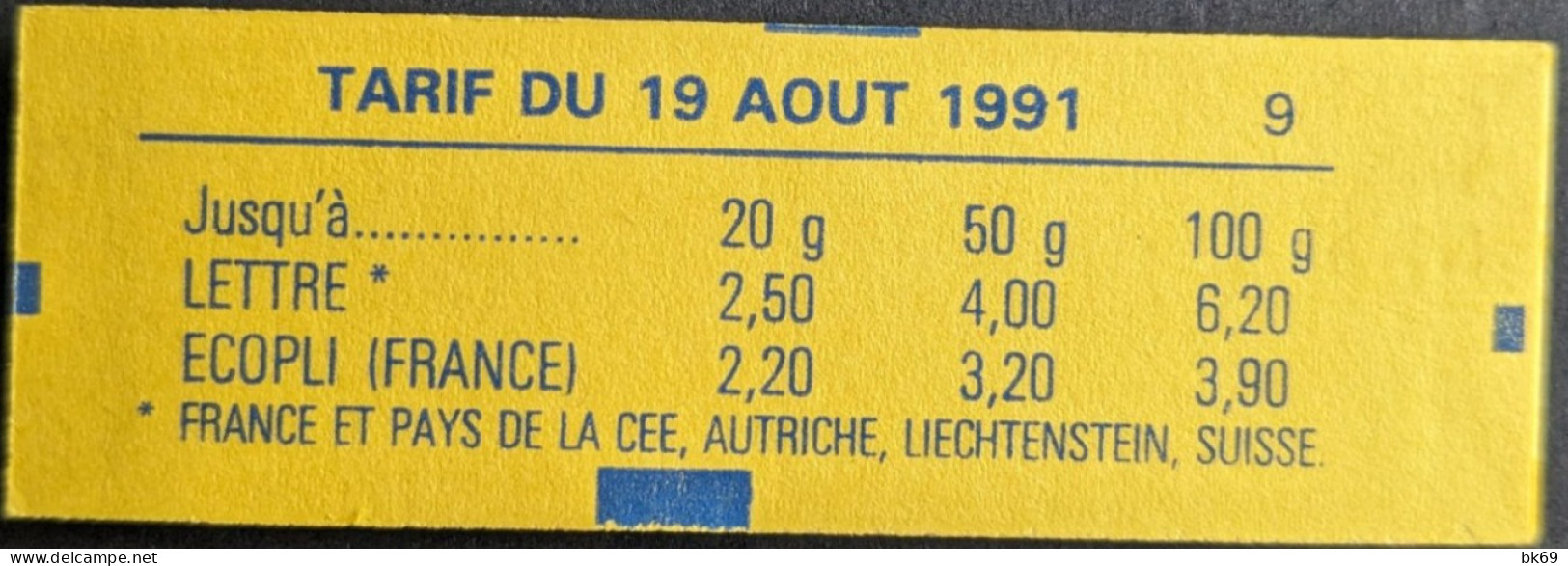2715 C2 Conf. 9 Date 5/ 6.9.91 Carnet Fermé Briat 2.50F - Modernos : 1959-…