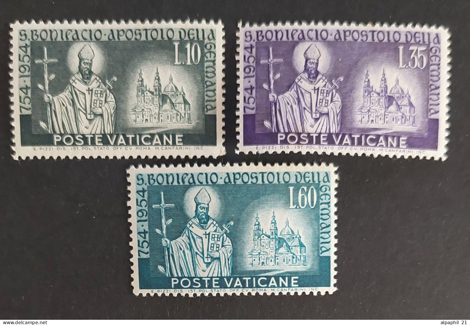 Città Del Vaticano: St. Boniface And Abbey Of Fulda, 1955 - Unused Stamps